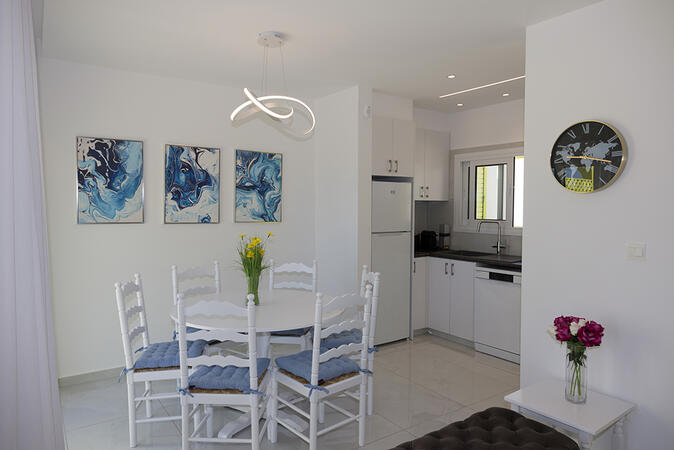 Dining area with table seating for guests at Yellow16.